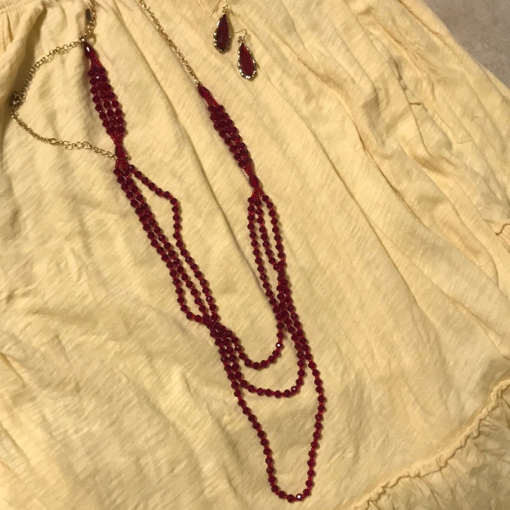 Necklace and earrings